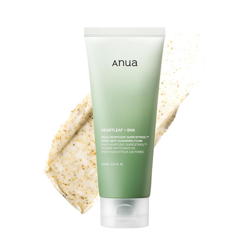 Anua Heartleaf Quercetinol Pore Deep Cleansing Foam, Face wash for Pore Refining Cleanser, Hydrating Daily Facial Cleanser For Double