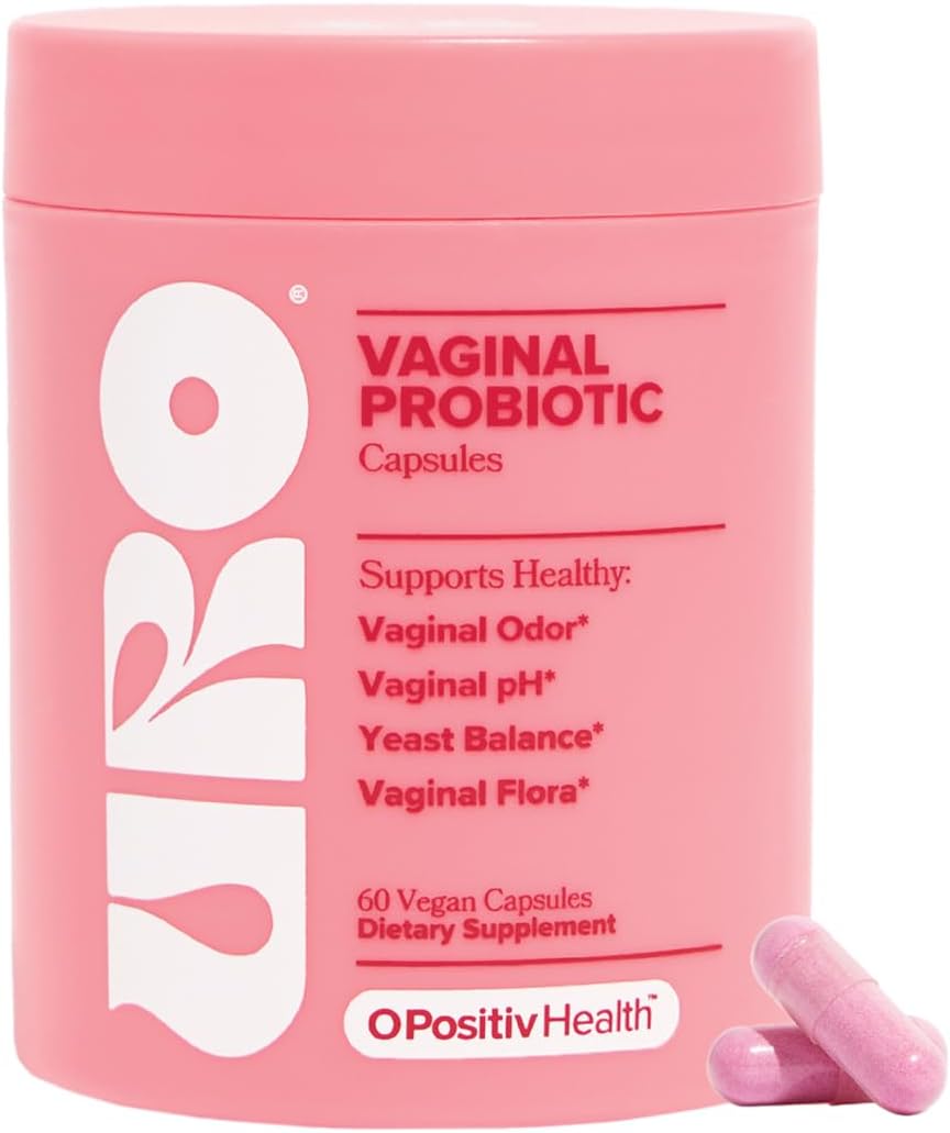 O Positiv URO Vaginal Probiotics for Women pH Balance with Prebiotics & Lactobacillus Vaginal Health Supplement Promote Healthy Vaginal Odor &