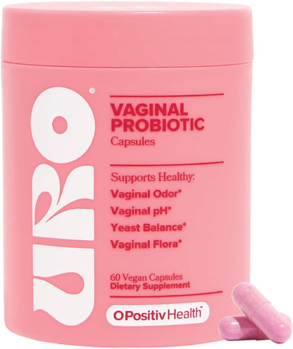 O Positiv URO Vaginal Probiotics for Women pH Balance with Prebiotics & Lactobacillus Vaginal Health Supplement Promote Healthy Vaginal Odor &