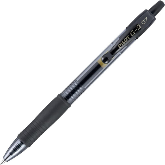 PILOT G2 Premium Refillable & Retractable Rolling Ball Gel Pens, Fine Point, Black Ink, 12 Count
