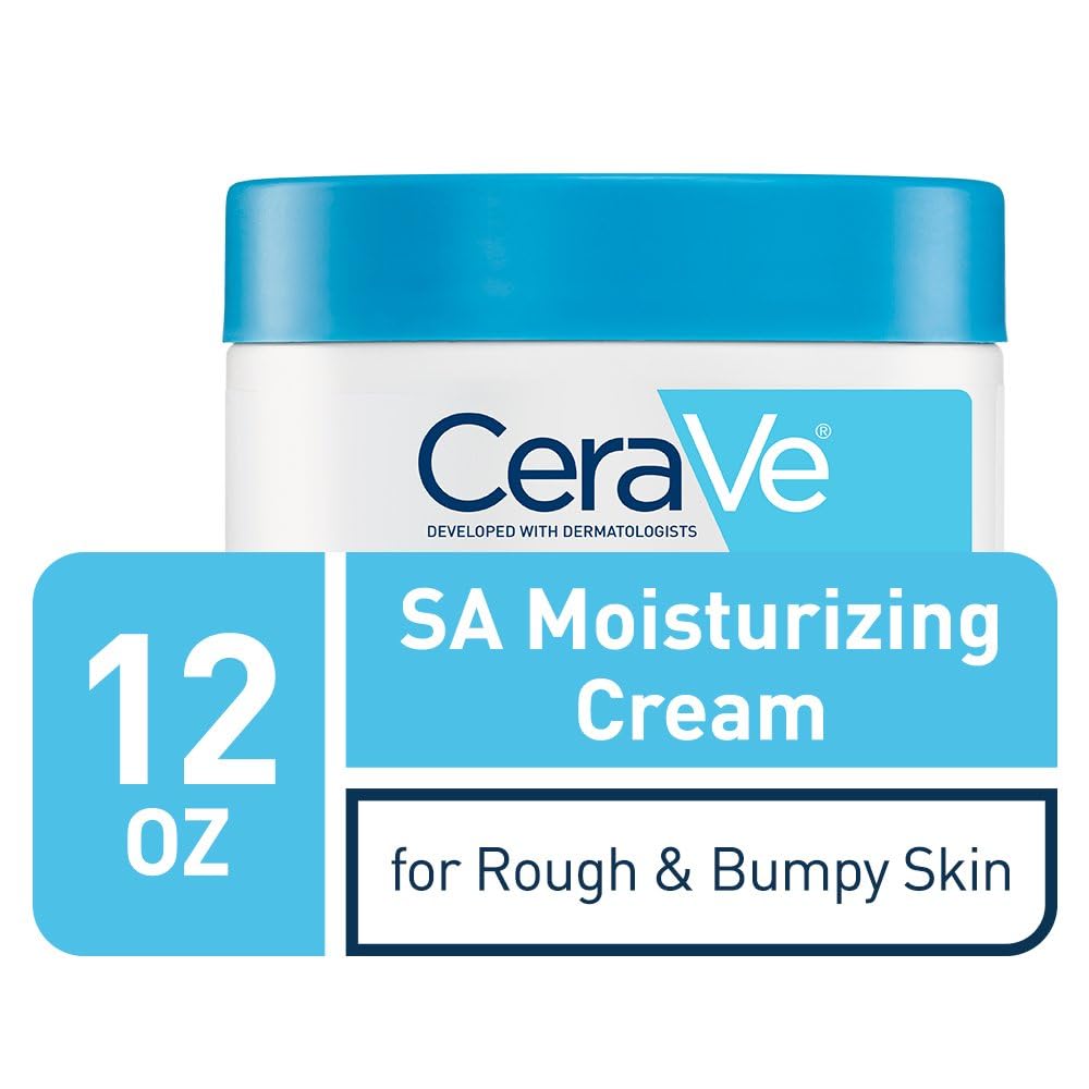 CeraVe Moisturizing Cream with Salicylic Acid, Exfoliating Body Cream with Lactic & Hyaluronic Acid, Niacinamide, and