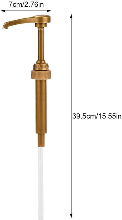 Syrup Pump, DaVinci and Skinny (Set of 2) - fits bottles (25.4 oz-750ml) (Gold)