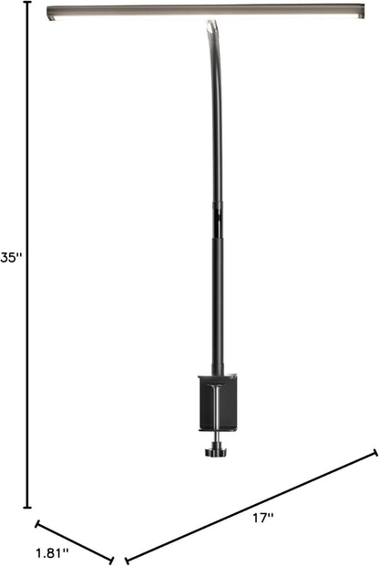 Airlonv LED Desk Lamp for Office Home, Eye-Caring Desk Light with Stepless Dimming Adjustable Flexible