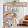 JMvicyroam Woven Basket,Small Rope Storage Bin with Handles & Ribbon Bag, Organizer for Shelves Closets,Gift Basket Empty for Birthday,Books,Dog