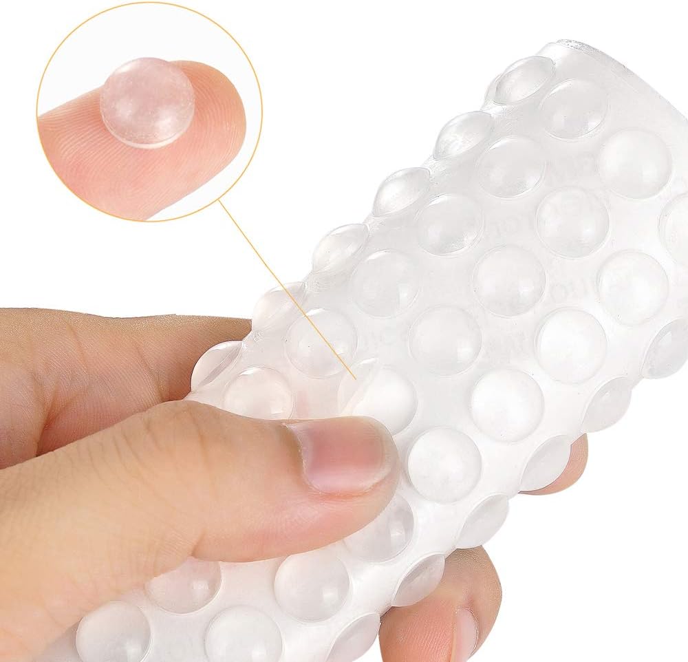 200PCS Cabinet Bumpers Clear Rubber Bumpers Self Adhesive, Soft Close Cabinet Door Bumper
