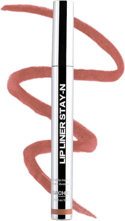 Sacheu Lip Liner STAY-N Peel Off Lip Stain Long Lasting Waterproof Lip Tint with Hyaluronic Acid & Vitamin E Transfer Proof Matte