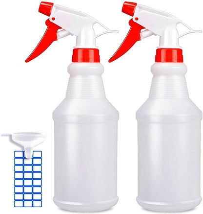 JohnBee Empty Spray Bottles (16oz/2Pack) - Adjustable Spray Bottles for Cleaning Solutions - No Leak and Clog - HDPE spray bottle For Plants