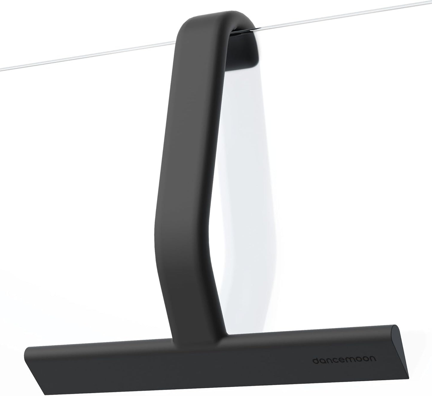 dancemoon JustHang Shower Squeegee for Glass Doors, All-in-One Award-Winning Silicone Squeegee with Built-in Hook for Bathroom, Window