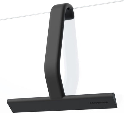 dancemoon JustHang Shower Squeegee for Glass Doors, All-in-One Award-Winning Silicone Squeegee with Built-in Hook for Bathroom, Window