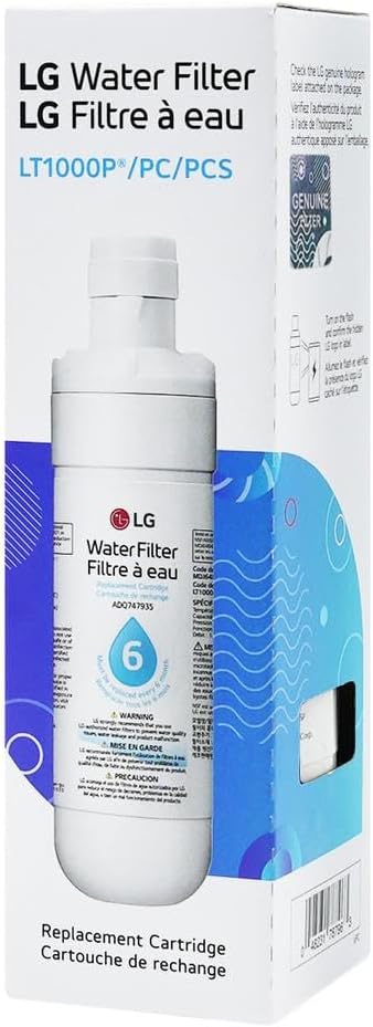 LG LT1000P - 6 Month / 200 Gallon Capacity Replacement Refrigerator Water Filter (NSF42, NSF53, and NSF401) ADQ74793501, ADQ75795105