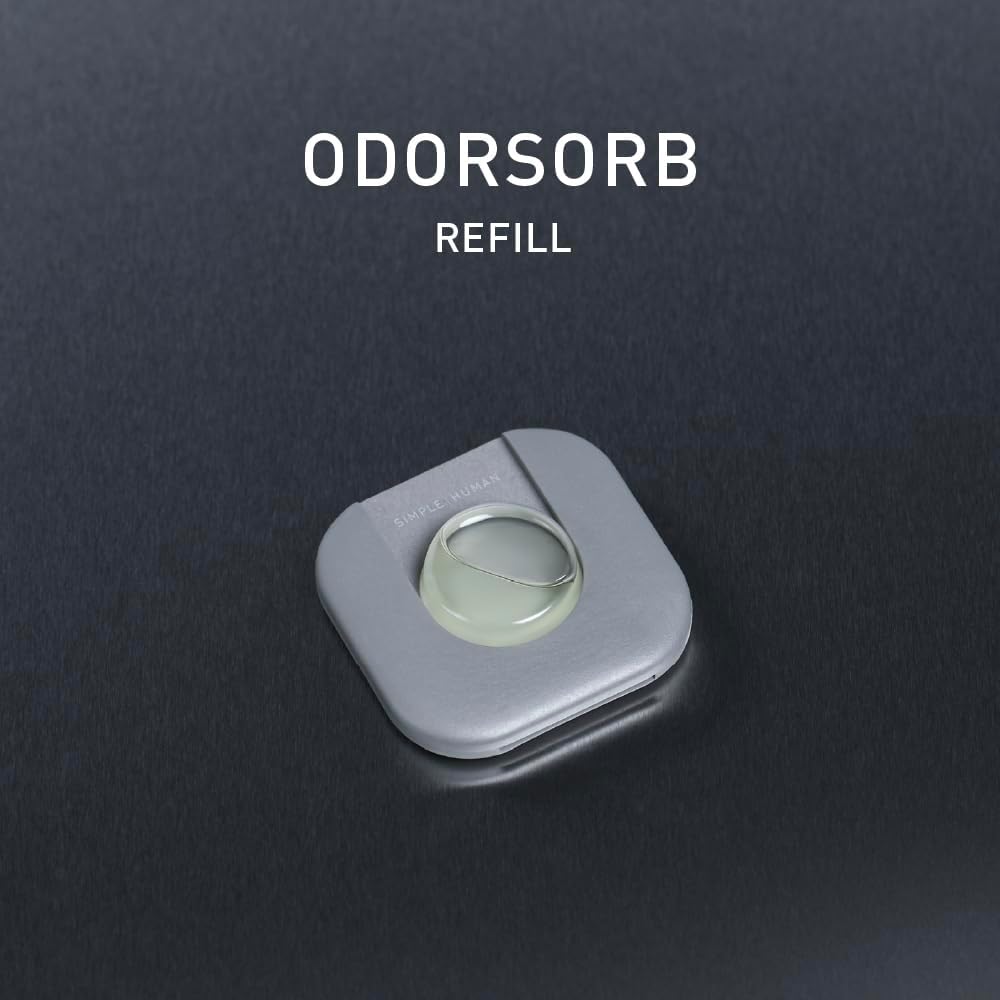 simplehuman Odorsorb Pod Refill Pack Natural Plant-Based, Fragrance-Free Trash Can Odor Eliminator Refills for Trash