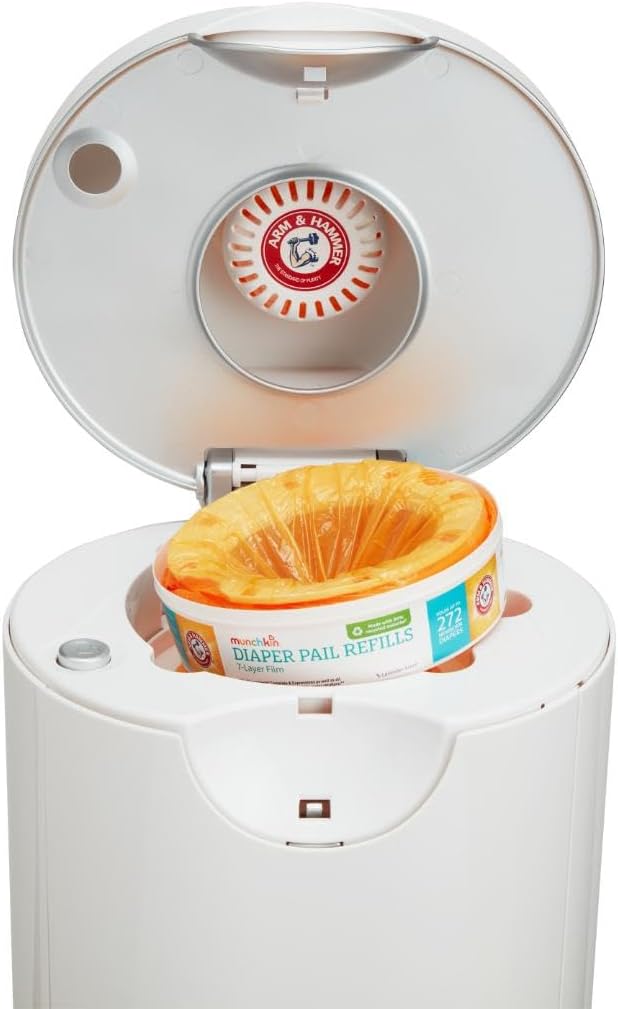 Munchkin Arm & Hammer Diaper Pail Refill Rings, Holds up to 544 Newborn Diapers, 2 Pack