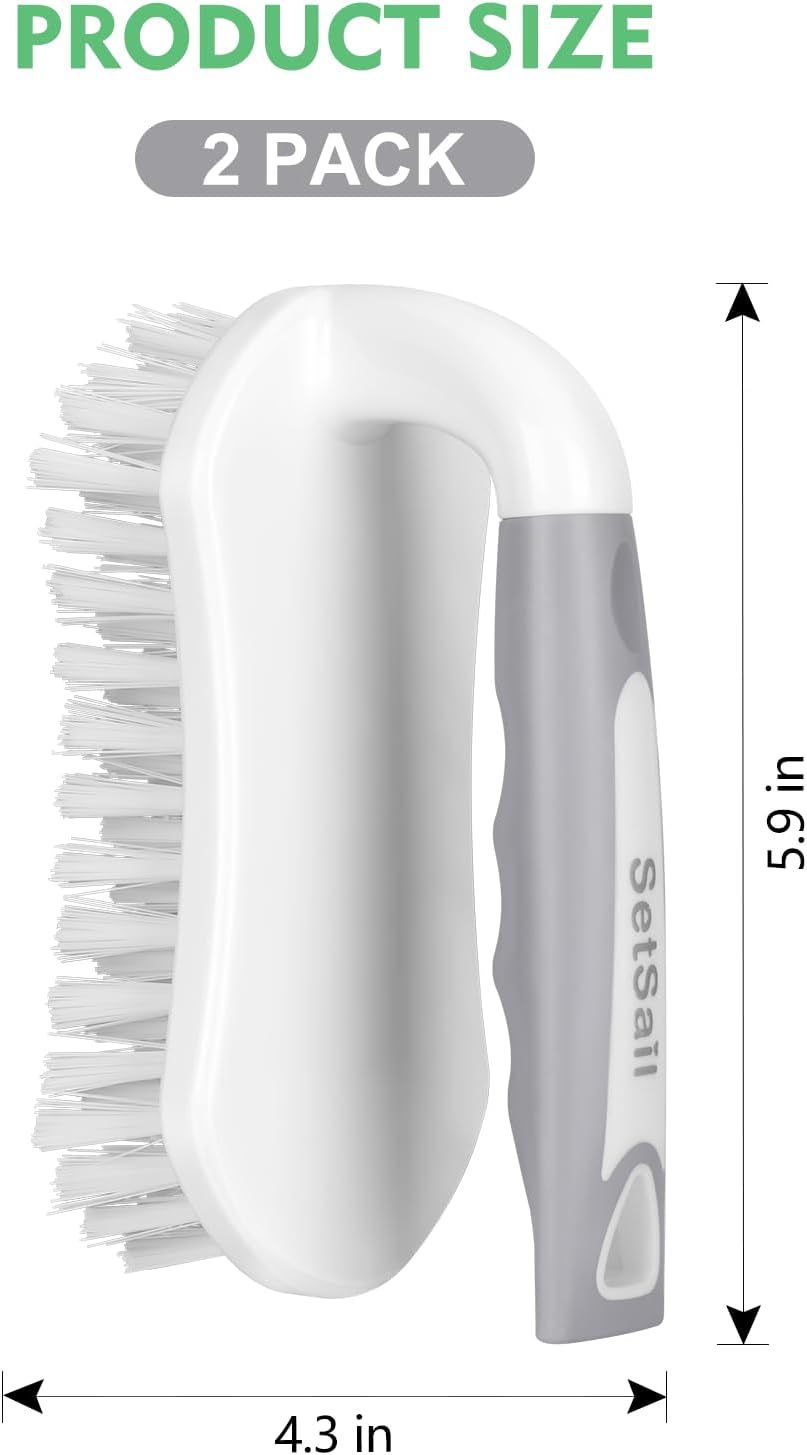 SetSail Scrub Brush, Heavy-Duty Scrub Brushes for Cleaning with Stiff Bristles Cleaning Brush for Shower, Bathroom