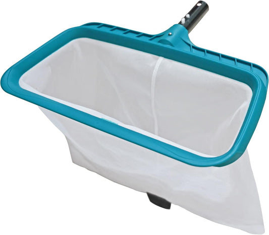 POOLWHALE Professional Pool Skimmer Net, Heavy Duty Swimming Leaf Rake Cleaning Tool with Deep Fine Nylon Mesh Net Bag - Fast
