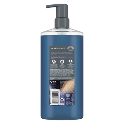 DOVE MEN Moisturizing Body Wash, Dermatologist Body Wash for Men, Sulfate Free, Paraben Free, & Dye Free, Blackcurrant + Cedarwood, 26oz