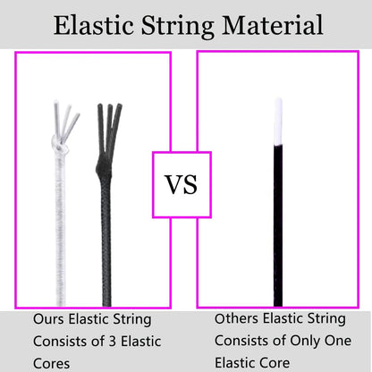 LUSTEMBER Stretchy String for Bracelets, 4 Rolls 1 mm Sturdy Elastic String Elastic Cord for Jewelry Making, Necklaces, Beading (2 Black+ 2 White)