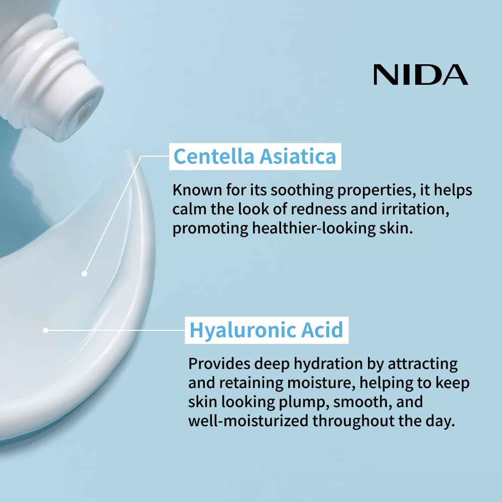 NIDA Youthful Formula Ultimate Moisturizing Cream, Centella Asiatica, Niacinamide, Hyaluronic Acid, Collagen, Wrinkles, Fine Lines, Dark