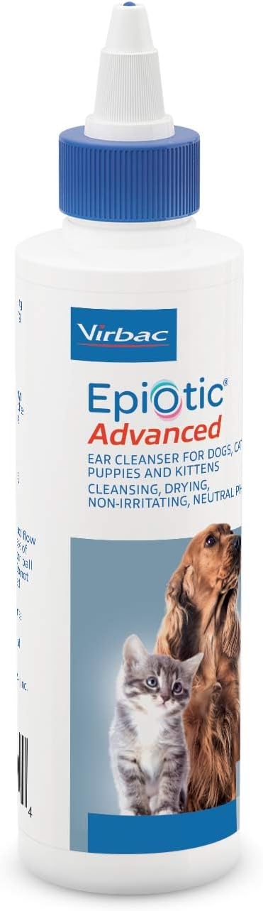 Virbac EPIOTIC Advanced Ear Cleanser, Powerful and Gentle Cleanser For Dogs and Cats of all ages, 4 oz