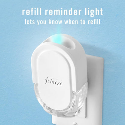 Febreze Plug-In Air Freshener, Odor-Fighting Scented Oil Refill, Air Fresheners for Home and Bathroom and Kitchen, Long Lasting for Strong
