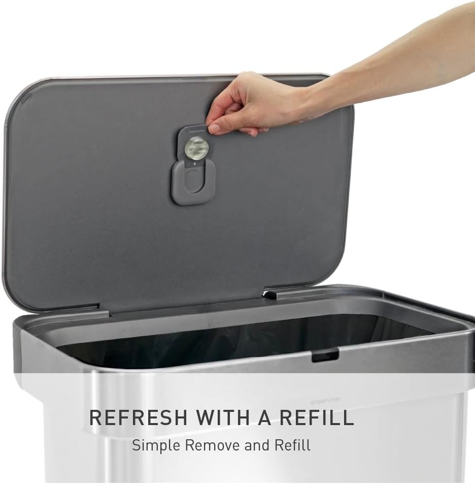 simplehuman Odorsorb Pod Refill Pack Natural Plant-Based, Fragrance-Free Trash Can Odor Eliminator Refills for Trash