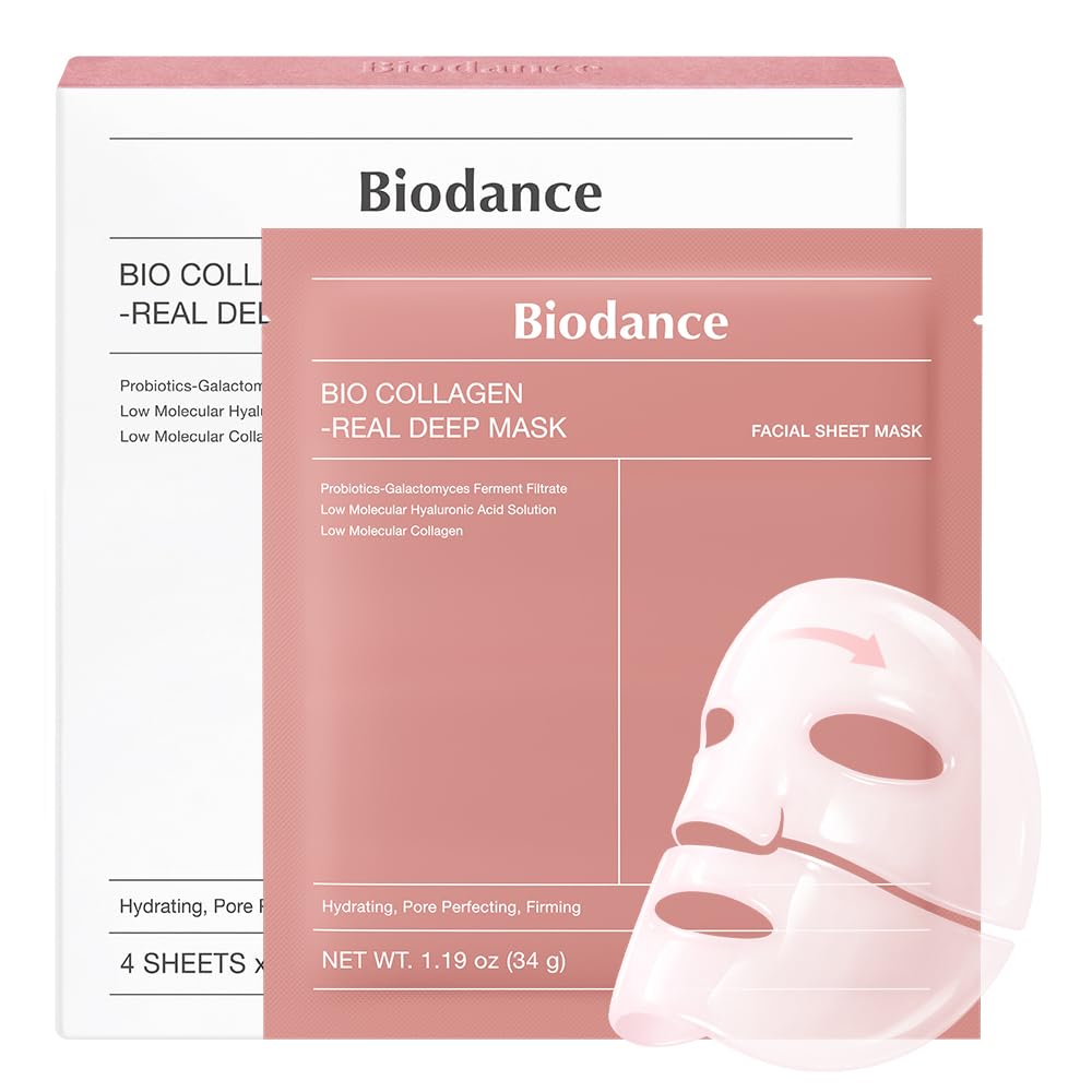 BIODANCE Bio-Collagen Real Deep Mask, Hydrating Overnight Hydrogel Face Mask, Pore Minimizing, Elasticity