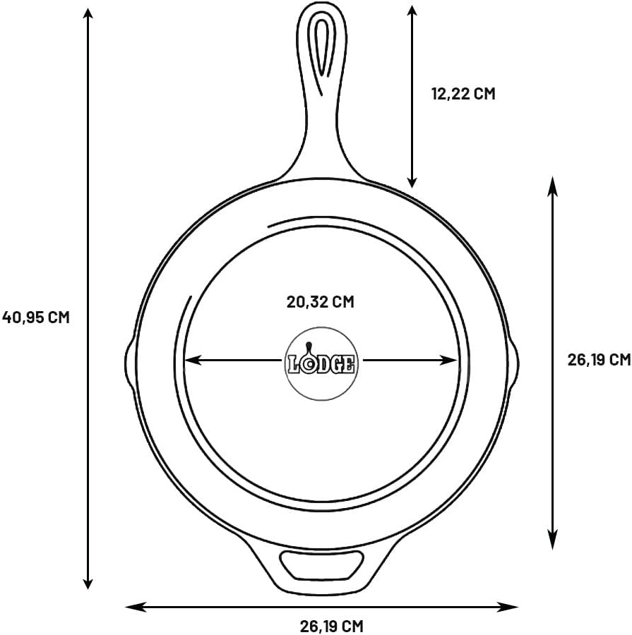 Lodge Seasoned Cast Iron Skillet - PFAS-Free, Non-Toxic Cookware - Use with an Oven, Stove