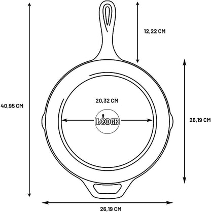 Lodge Seasoned Cast Iron Skillet - PFAS-Free, Non-Toxic Cookware - Use with an Oven, Stove