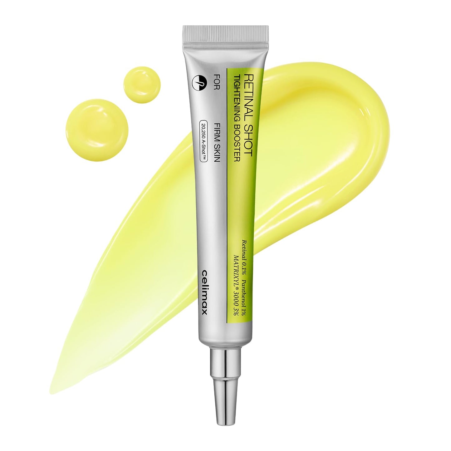 celimax The Vita A Retinal Shot Tightening Booster, 0.1% Retinal, 3% Matryxyl, High-Strength Retinoid for Anti-Aging, Pore