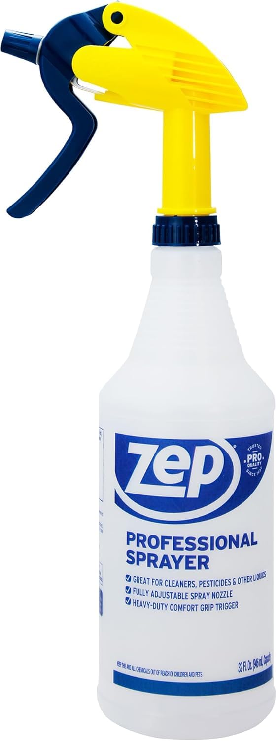 ZEP Professional Sprayer Bottle - 32 oz (Pack of 3) - HDPRO1 - Versatile Adjustable Nozzle Spray Bottles with a Fine Mist or Powerful