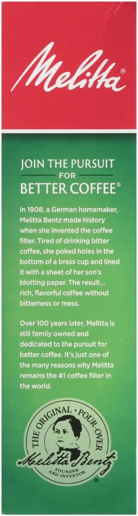 Melitta Cone Coffee Filters, Natural Brown, 100 Count (Pack Of 3), 300 Total Filters - Fits all 8-12 Cup Cone Coffee Makers and