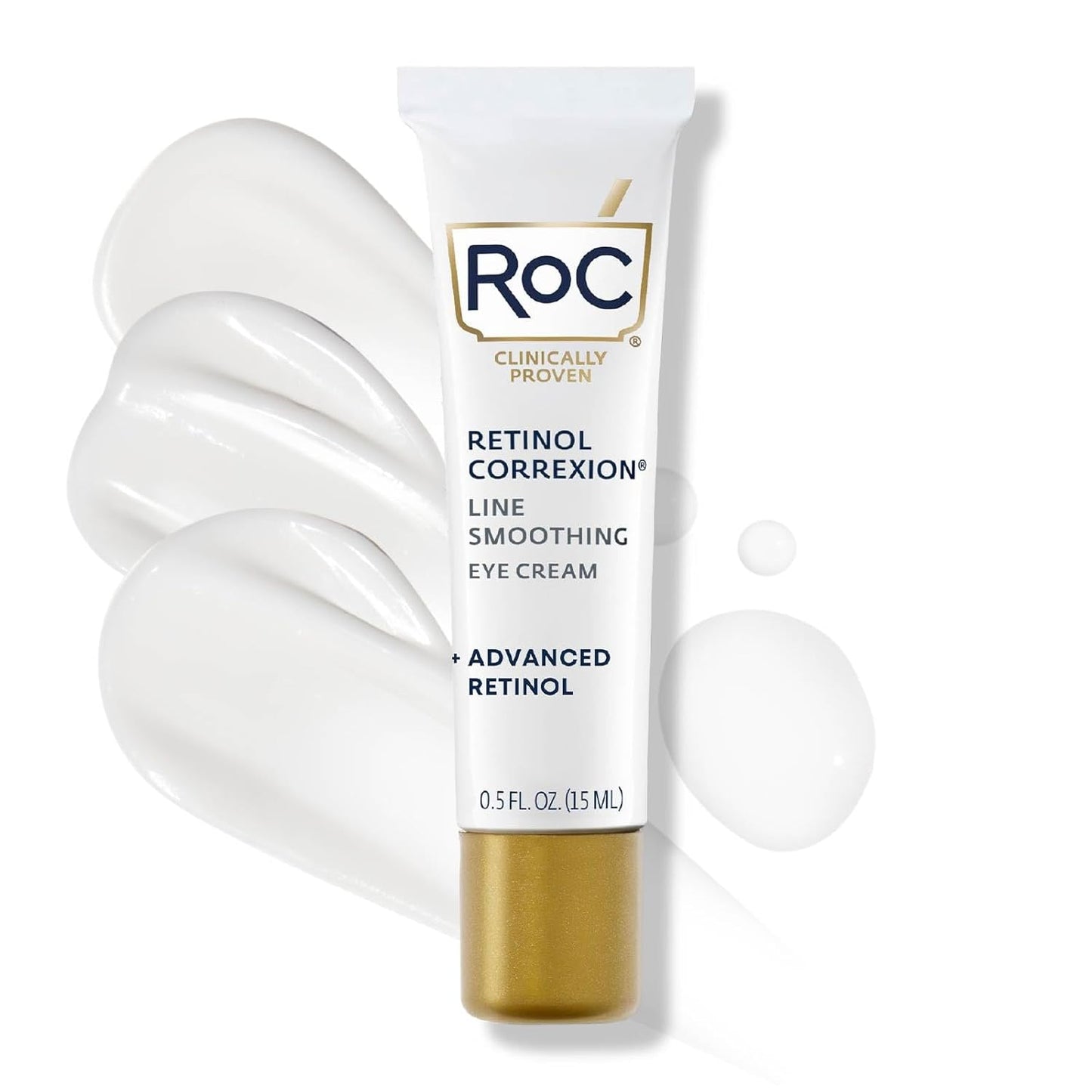 RoC Retinol Correxion Under Eye Cream for Dark Circles & Puffiness, Daily Wrinkle Cream, Anti Aging Skin Care Treatment Women and