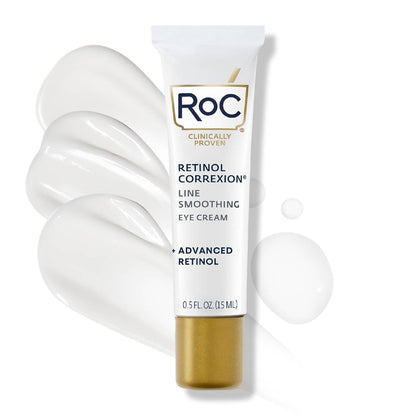 RoC Retinol Correxion Under Eye Cream for Dark Circles & Puffiness, Daily Wrinkle Cream, Anti Aging Skin Care Treatment Women and
