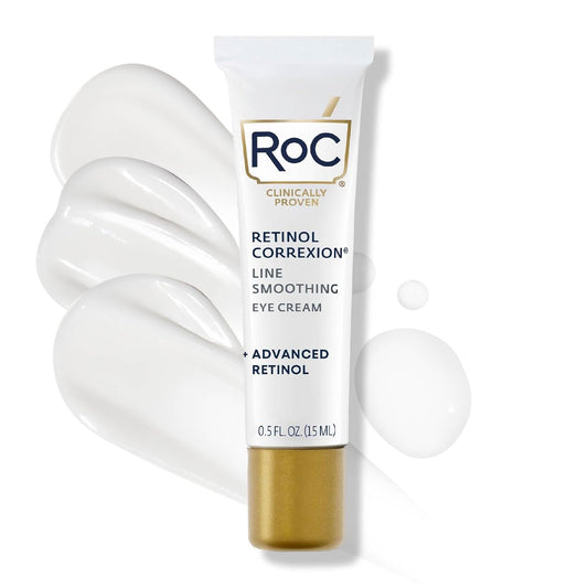 RoC Retinol Correxion Under Eye Cream for Dark Circles & Puffiness, Daily Wrinkle Cream, Anti Aging Skin Care Treatment Women and