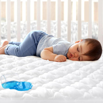 Crib Mattress Protector Sheets Fitted Waterproof Crib Mattress Pad