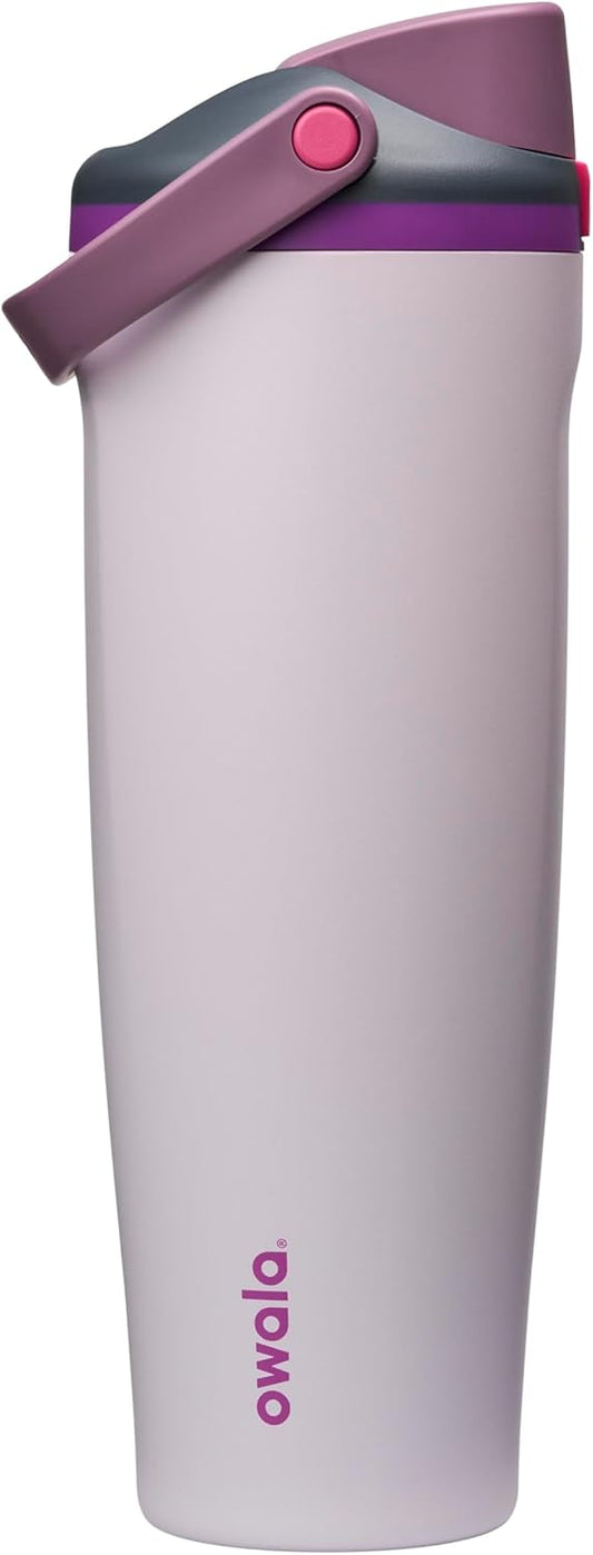 Owala FreeSip Sway Insulated Stainless Steel Water Bottle with Two-Way Spout, Built-In Straw and Bucket Handle, Made for Travel, School, and