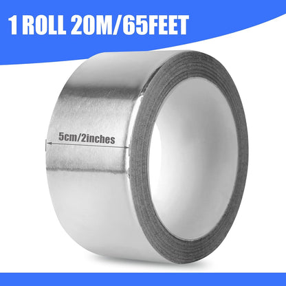 Romeda Aluminum Foil Tape, 2 inch x 65 Feet Foil Tape (3.9 mil), Silver Insulation Adhesive Metal