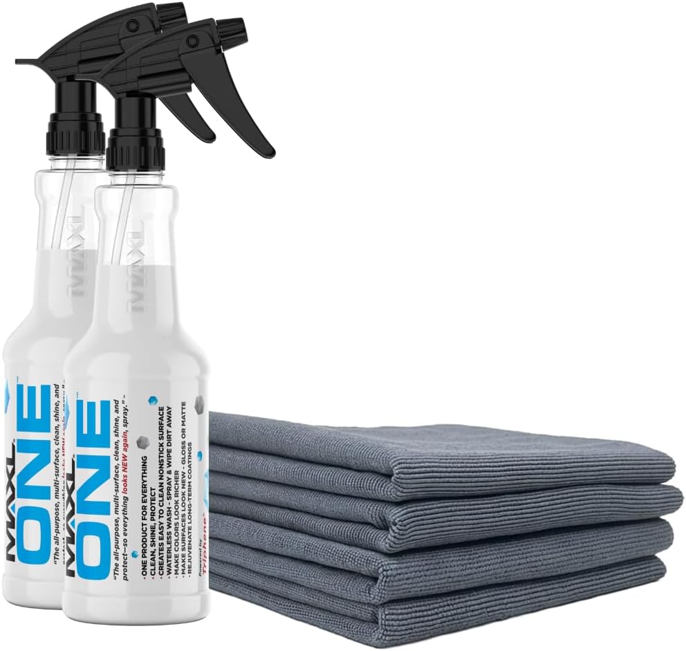 MAXLONE Car Spray with Triphene Technology, Quick Spray & Wipe All Purpose Waterless Detailer - Clean, Shine, Protect Paint, Glass