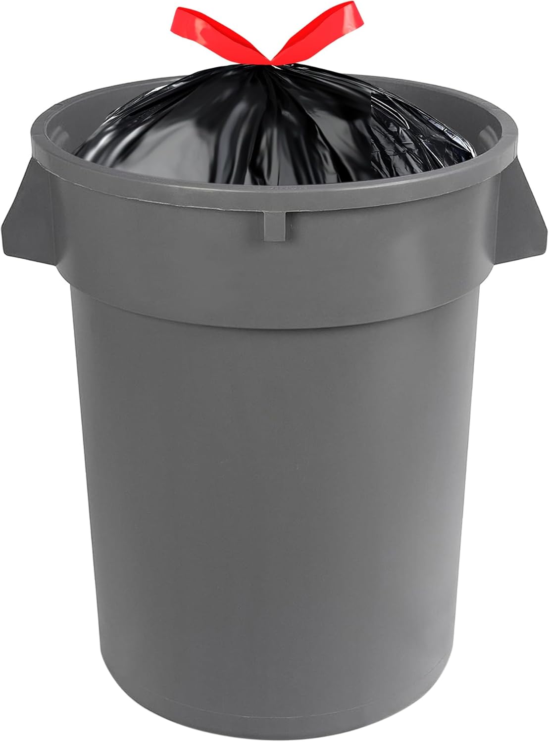 Amazon Basics Multipurpose Drawstring Trash Bags, 30 Gallon Capacity, Tear Resistant, 50 Count