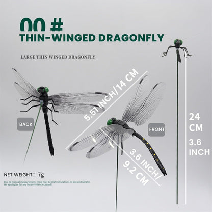 2026 New 40 Pcs Dragon Fly Clips for Bugs Repellent, 3D Artificial Dragonfly Hat Clip, Dragonfly Garden Decor
