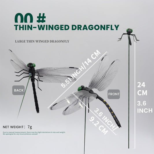 2026 New 40 Pcs Dragon Fly Clips for Bugs Repellent, 3D Artificial Dragonfly Hat Clip, Dragonfly Garden Decor
