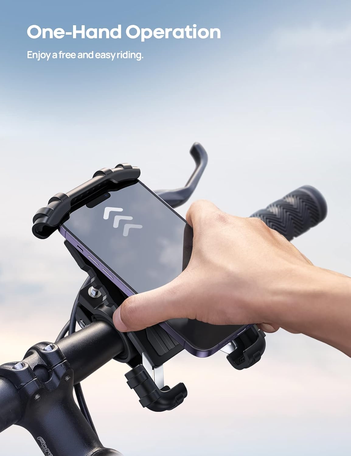 Lamicall Bike Phone Holder, Motorcycle Mount - Motorcycle Phone Holder, Handlebar Cell Phone