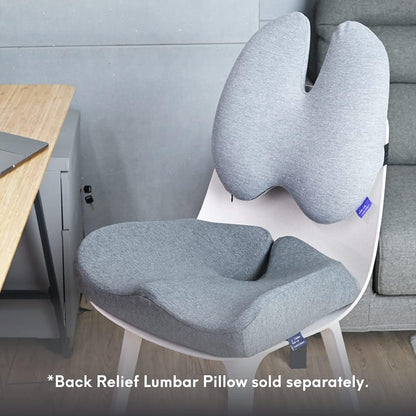 Cushion Lab Patented Pressure Relief Seat Cushion for Long Sitting Hours on Office & Home Chair - Extra-Dense Memory Foam for Soft Support. Car Pad