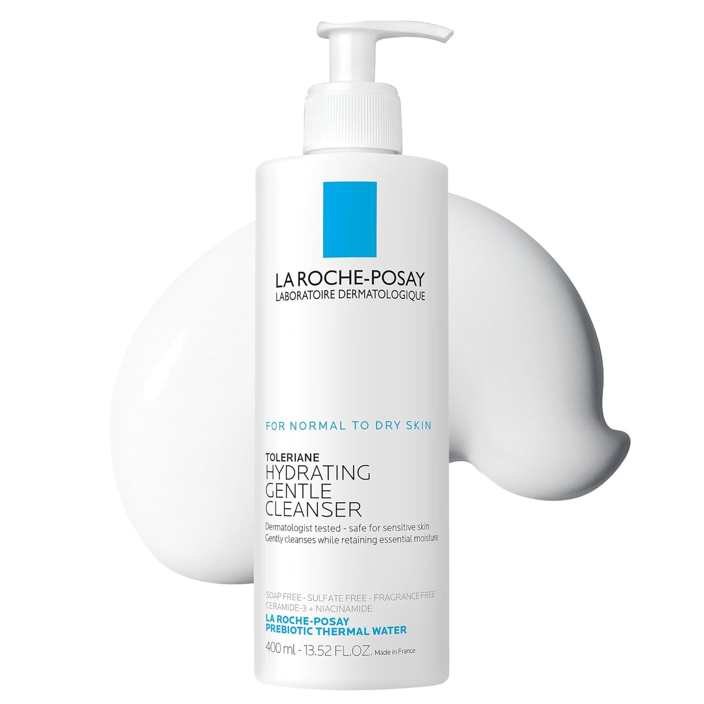La Roche-Posay Toleriane Hydrating Gentle Face Cleanser, Hydrating Facial Cleanser With Niacinamide +