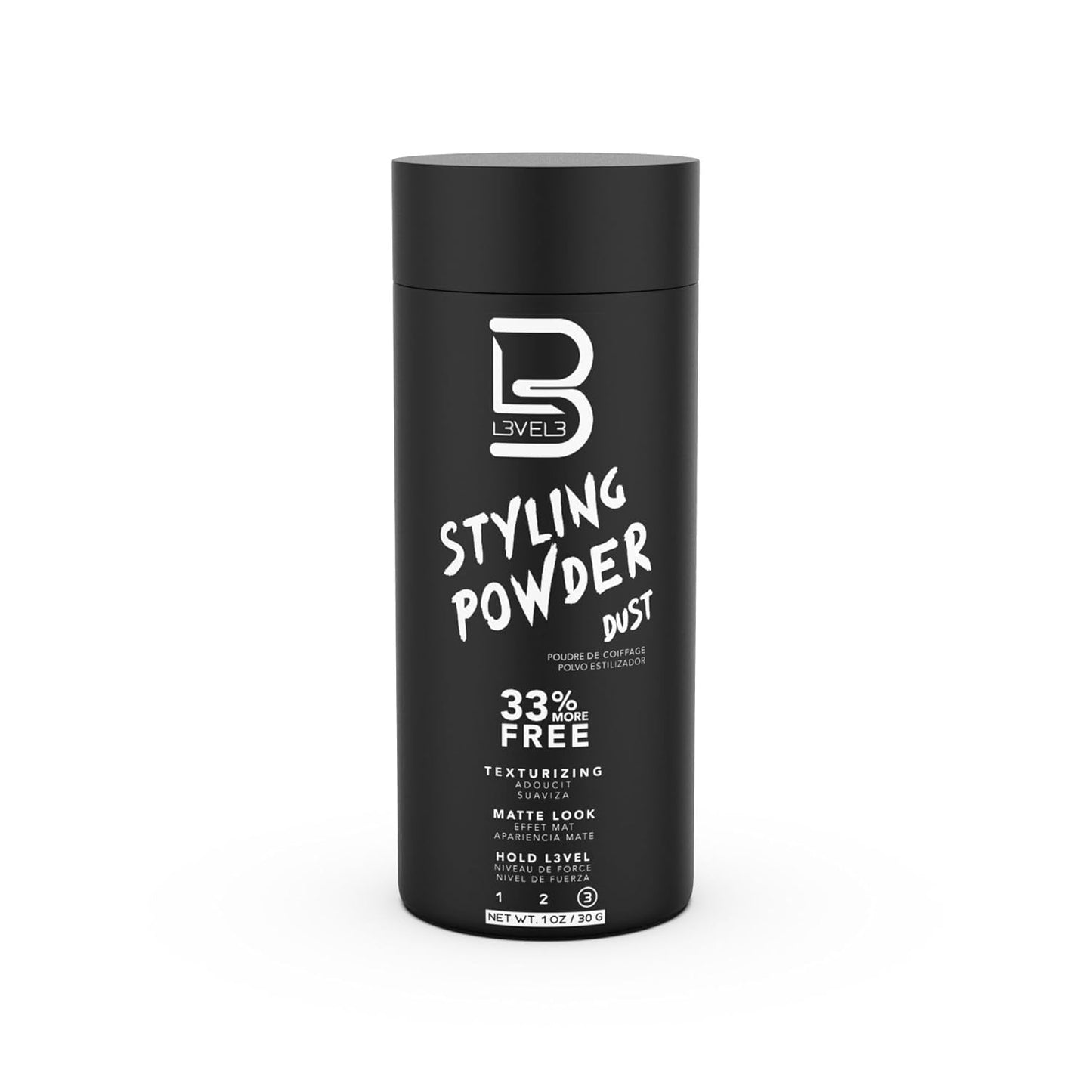 L3 Level 3 Styling Powder - Natural Look Mens Powder - Easy to Apply with No Oil or Greasy Residue (Small - 30 Grams)