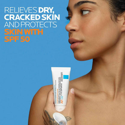 La Roche-Posay Cicaplast Balm B5 UV SPF 50, Vitamin B5 + Shea Butter + Tribioma + Madecassoside + Zinc Oxide
