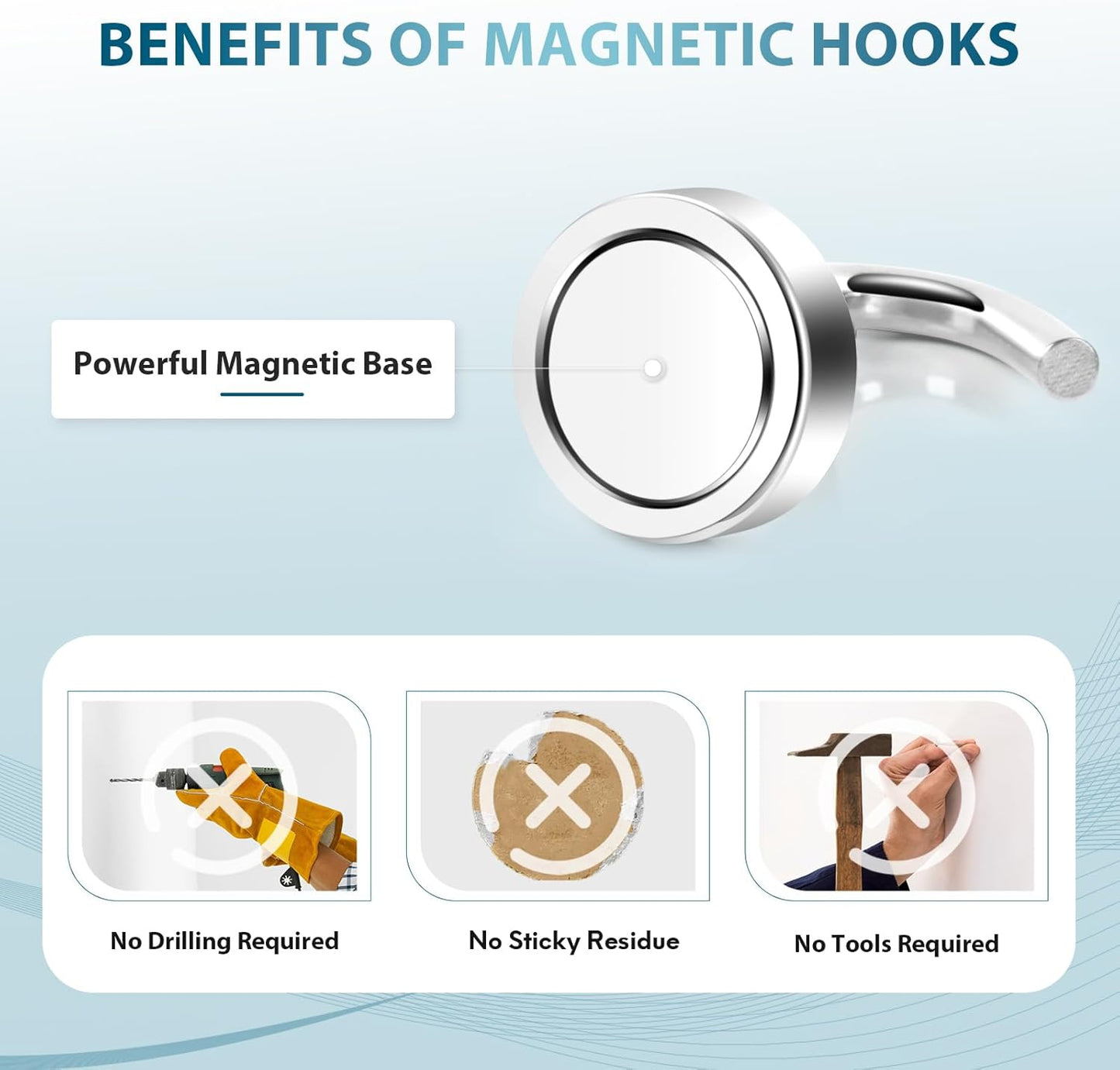 Neosmuk Magnetic Hooks, Heavy Duty 30lb+ Strong Magnet Hook for Cruise Cabins, Cruise Ship Essentials for
