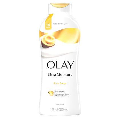 Olay Body Wash for Women, Ultra Moisture, 24hr Moisturizing, Hydrating & Refreshing, B3 Vitamin Complex, Free of Parabens &