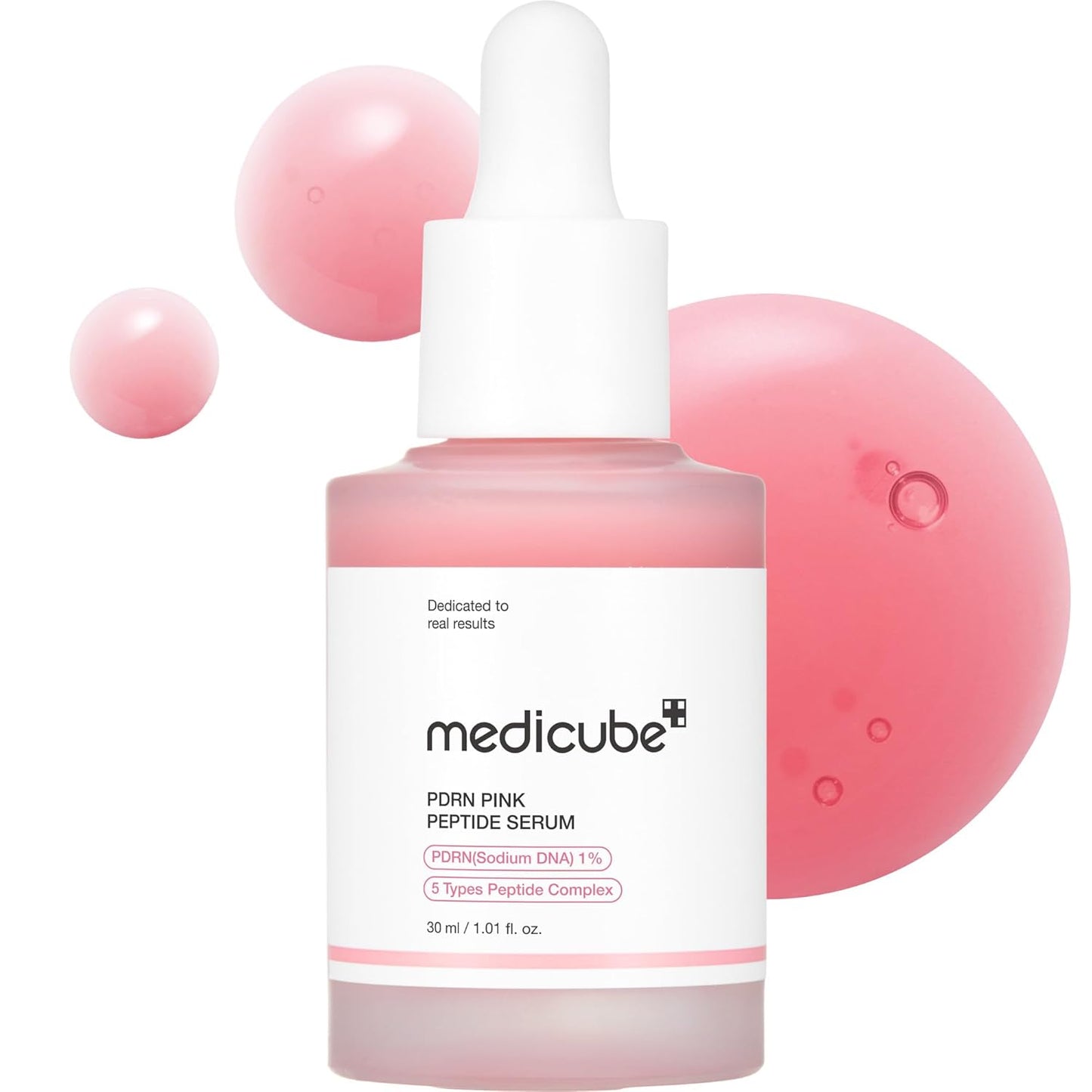 medicube PDRN Pink Peptide Serum with Salmon DNA, Pink Glow Serum with Peptides & Niacinamide for Hydration & Firm-Looking Skin, Uneven Tone