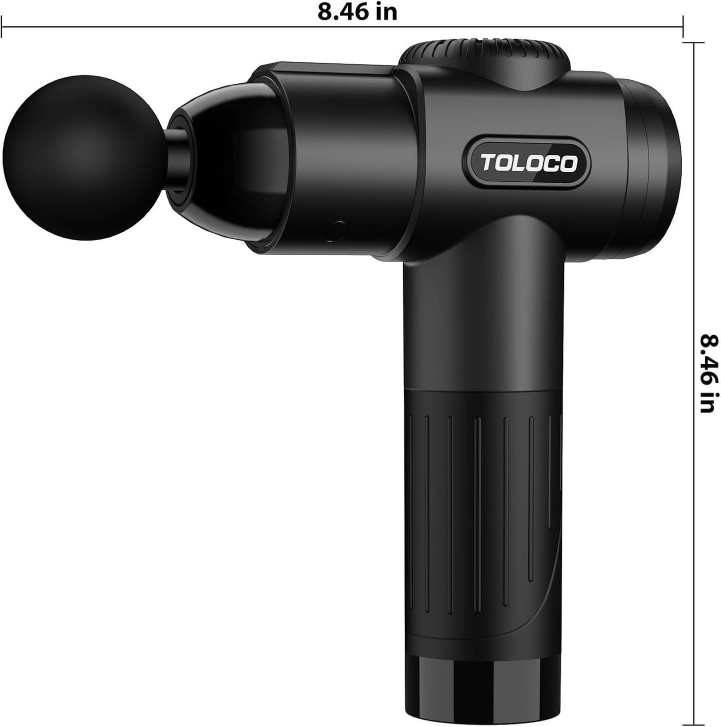 TOLOCO Massage Gun, Deep Tissue Back Massage for Athletes for Pain Relief, Percussion Massager with 10 Massages Heads & Silent Brushless