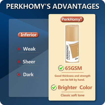 PerkHomy Brown Kraft Paper Roll 17.5" x